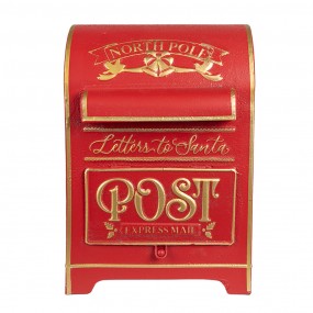 26Y5678 Boîte aux lettres 24x20x36 cm Rouge Métal Décoration de Noël