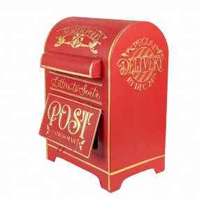 26Y5678 Boîte aux lettres 24x20x36 cm Rouge Métal Décoration de Noël