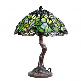 25LL-6343 Lampe de table Tiffany Ø 25x31 cm Vert Verre Lampe de bureau Tiffany