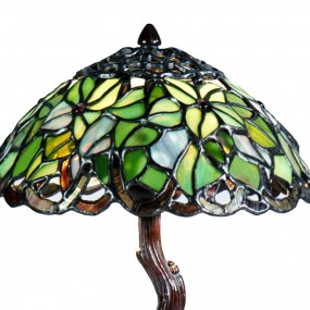 25LL-6343 Table Lamp Tiffany Ø 25x31 cm Green Glass Desk Lamp Tiffany