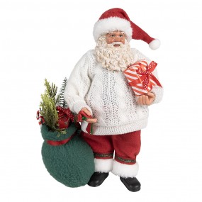 265599 Christmas Decoration Figurine Santa Claus 27 cm White Red Plastic