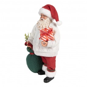 265599 Christmas Decoration Figurine Santa Claus 27 cm White Red Plastic