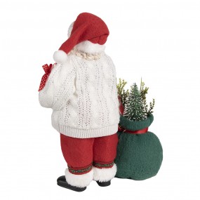 265599 Christmas Decoration Figurine Santa Claus 27 cm White Red Plastic