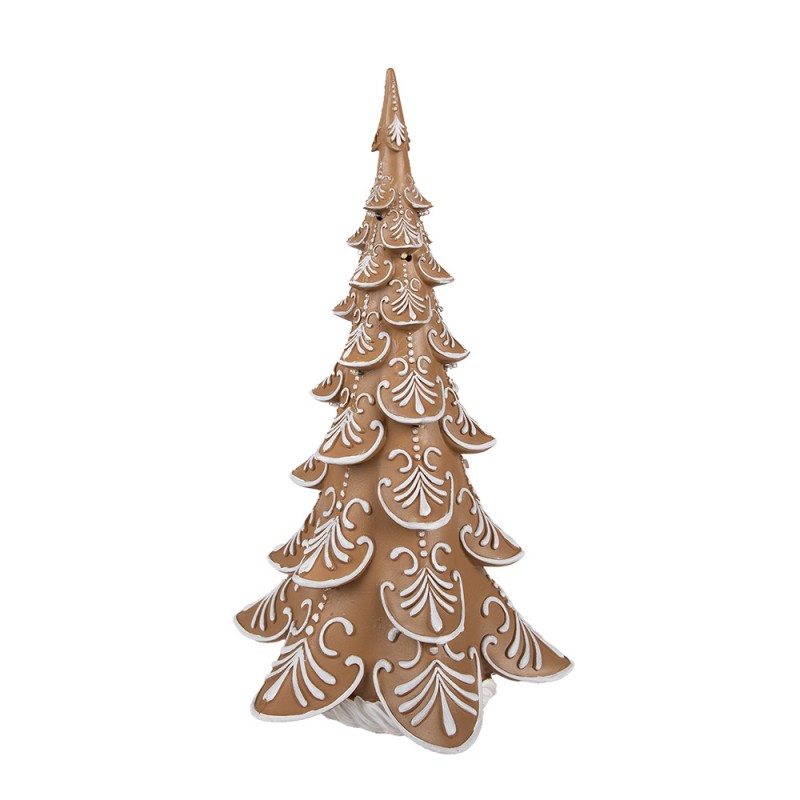 6PR3905GG Christmas Decoration with LED Lighting Christmas Tree 42 cm Brown Plastic