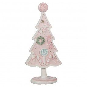 26PR4219 Décoration de Noël Sapin de Noël 25 cm Rose Plastique