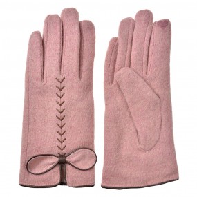 2JZGL0096P Gants d'hiver 9x23 cm Rose Polyester