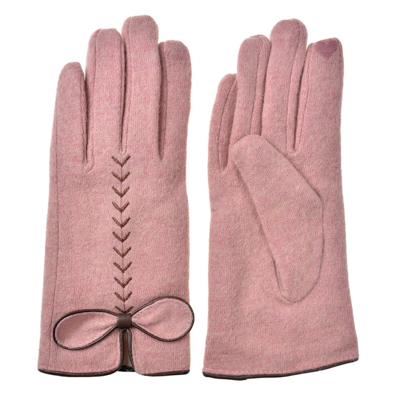 JZGL0096P Gants d'hiver 9x23 cm Rose Polyester