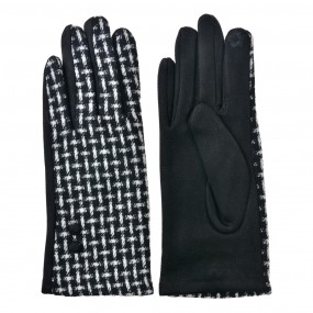 2JZGL0101Z Gants d'hiver 9x23 cm Noir Blanc Polyester