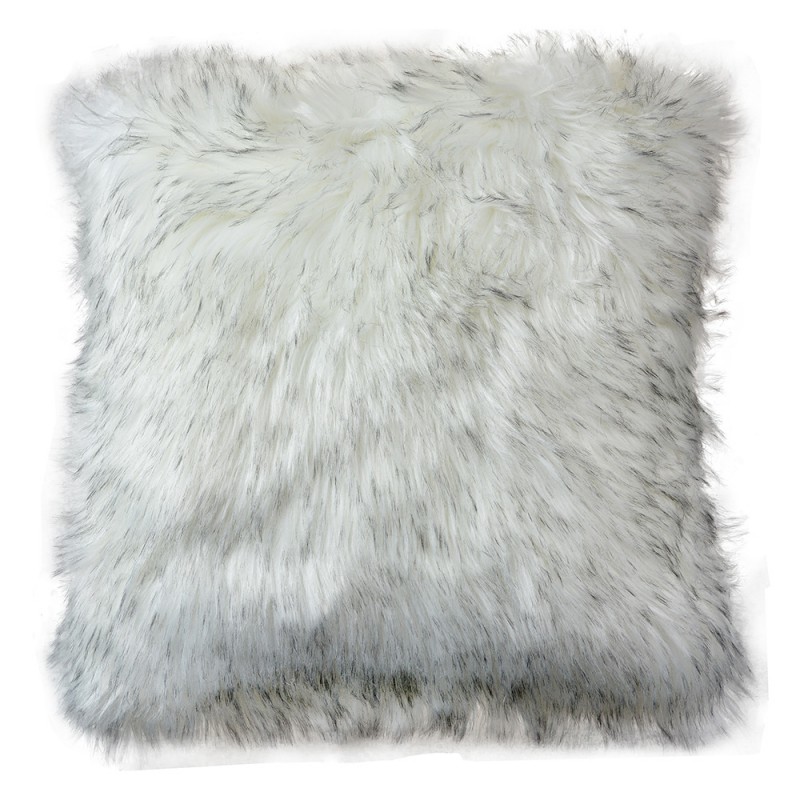 KT021.350 Housse de coussin 45x45 cm Blanc Gris Synthétique Carré