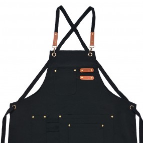 2KT041.040DBL Kitchen Apron 75x66 cm Black Polyester