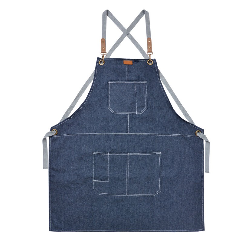 KT041.043 Kitchen Apron 82x70 cm Blue Polyester