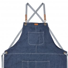 2KT041.043 Kitchen Apron 82x70 cm Blue Polyester