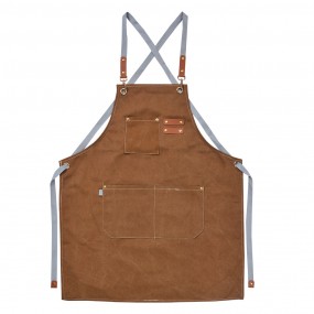 2KT041.045 Kitchen Apron 63x75cm Brown Polyester