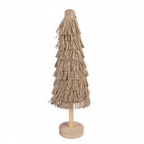 265869 Decoratie Beeld Kerstboom 42 cm Bruin Hout