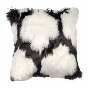 2KT021.352 Cushion Cover 45x45 cm White Black Polyester Square