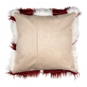 2KT021.353 Cushion Cover 45x45 cm White Red Polyester Square