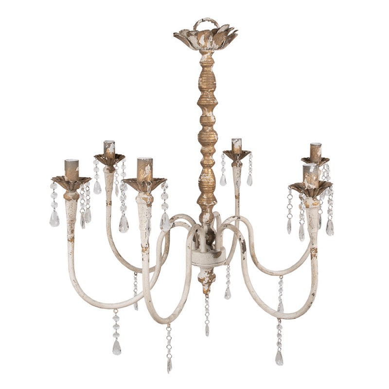 5LMP351 Lampada a Sospensione 72x72x67 cm Beige Color oro Metallo Lampada da tavolo per pranzo