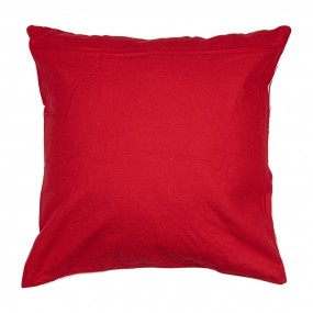 2KT021.357 Cushion Cover 45x45 cm Red White Polyester Reindeers Square