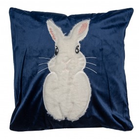 2KT021.360 Cushion Cover 45x45 cm Blue White Polyester Rabbit Square