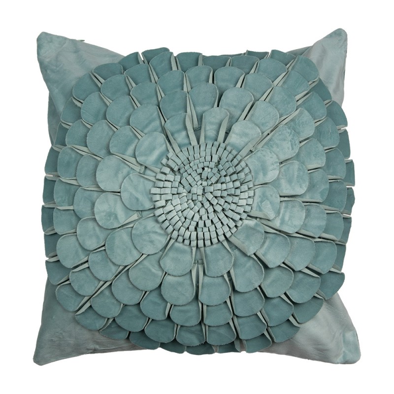 KT021.361 Cushion Cover 45x45 cm Green Polyester Flower Square