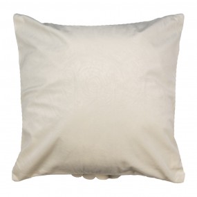 2KT021.362 Cushion Cover 45x45 cm Beige Polyester Flower Square