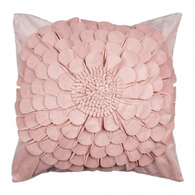 2KT021.363 Cushion Cover 45x45 cm Pink Polyester Flower Square