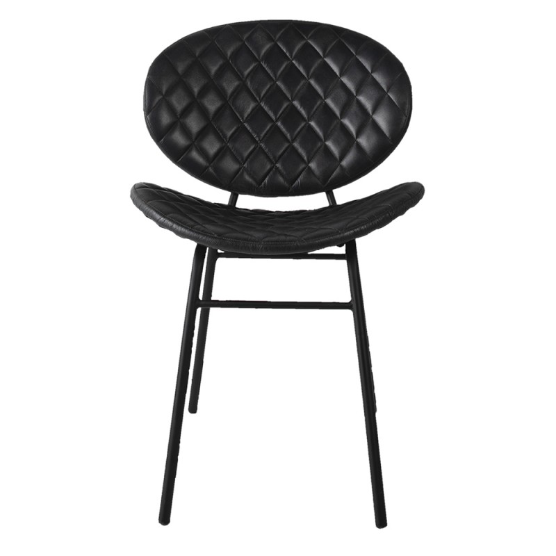 50541 Dining Chair 51x57x78 cm Black Leather Chair
