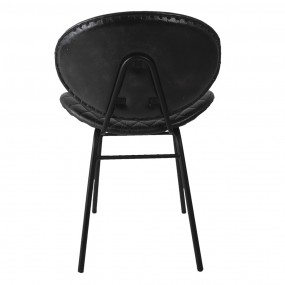 250541 Dining Chair 51x57x78 cm Black Leather Chair