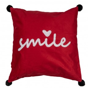 2KT021.365 Cushion Cover 45x45 cm Red White Polyester Square