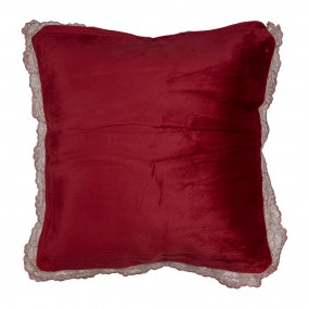 2KT030.055 Federa per cuscino 55x55 cm Rosso Sintetico Fiori  Quadrato