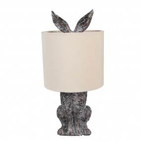 26LMC0099VBE Lampe de table Lapin Ø 20x43 cm Marron Beige Plastique Lampe de bureau