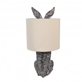 26LMC0099VBE Lampe de table Lapin Ø 20x43 cm Marron Beige Plastique Lampe de bureau