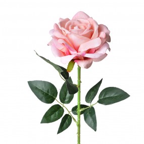 25PL0106P Artificial Flower Rose Ø12x76 cm Pink Plastic