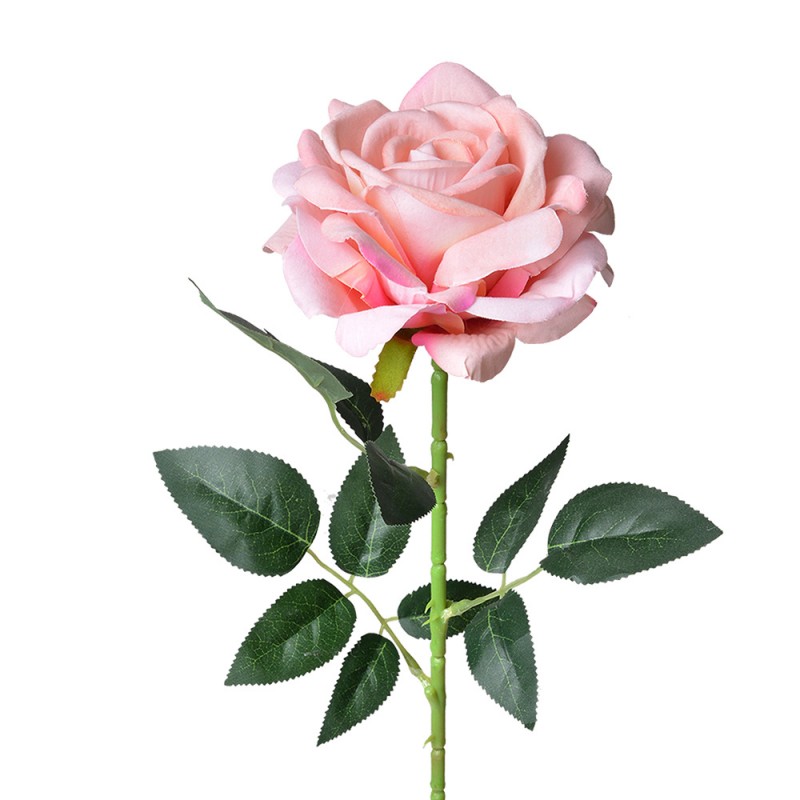 5PL0106P Fleur artificielle Rose Ø12x76 cm Rose Plastique