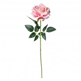 25PL0106P Artificial Flower Rose Ø12x76 cm Pink Plastic