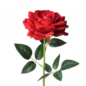 25PL0106R Artificial Flower Rose Ø12x76 cm Red Plastic