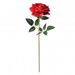 25PL0106R Artificial Flower Rose Ø12x76 cm Red Plastic