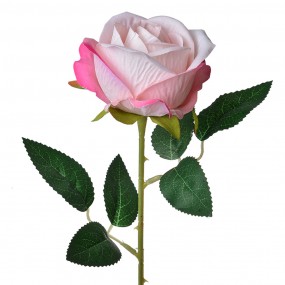 26PL0317P Artificial Flower Rose 52 cm Pink Plastic