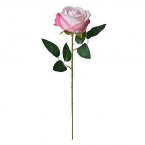 26PL0317P Fleur artificielle Rose 52 cm Rose Plastique