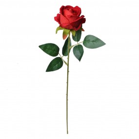 26PL0317R Artificial Flower Rose 52 cm Red Plastic