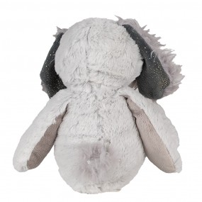 2TW0592 Knuffel Hond 32 cm Grijs Pluche