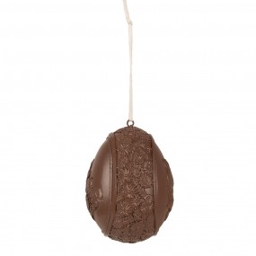 26PR4104 Decorative Pendant Egg 11 cm Brown Polyresin Easter Pendant