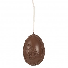 26PR4104 Decorative Pendant Egg 11 cm Brown Polyresin Easter Pendant