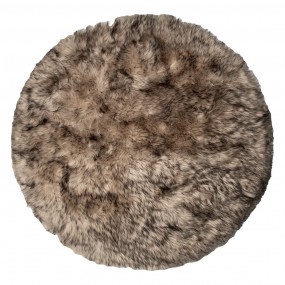 2KT080.066 Rug Ø 100 cm Brown Black Polyester Round