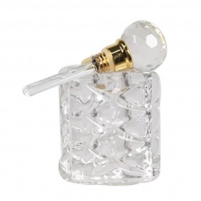 26GL5017 Parfum Flesje 3x3x7 cm Transparant Glas