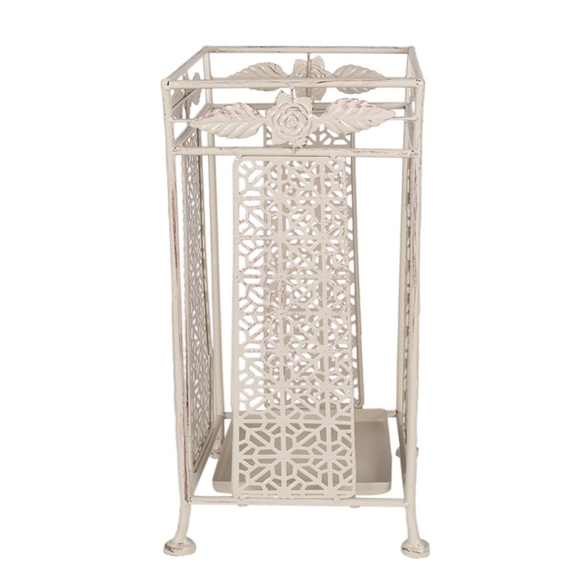 6Y5664 Umbrella Stand 24x24x49 cm White Metal Umbrella Holder