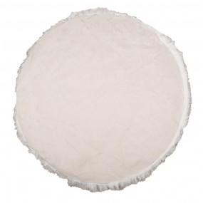 2KT080.067 Rug Ø 100 cm White Grey Polyester Round