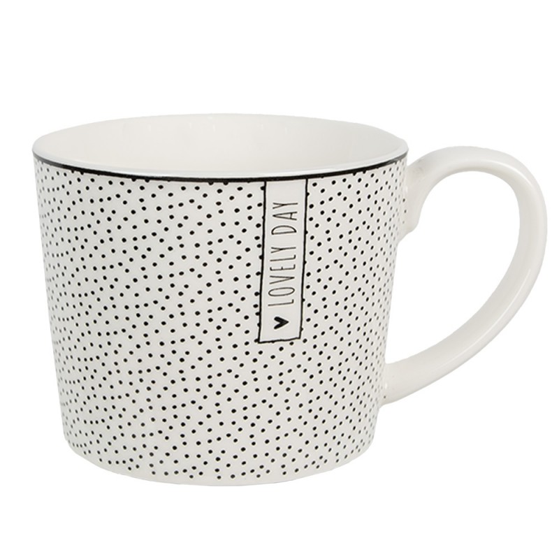 6CEMU0143 Mug 275 ml Blanc Céramique Points