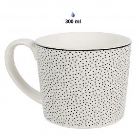 26CEMU0143 Tasse 275 ml Weiß Keramik Punkte