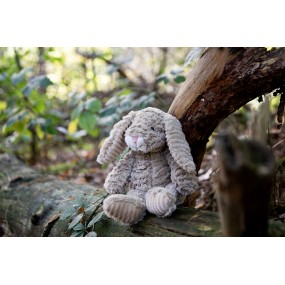 2TW0591 Knuffel Konijn 21 cm Bruin Pluche